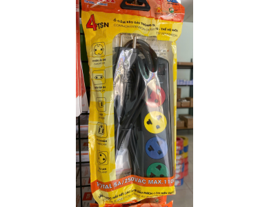 Ổ Cắm 4TSN Dây 3mx2 5A