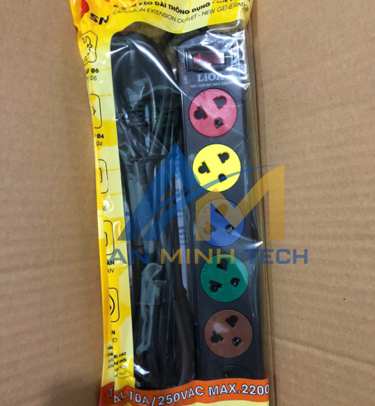 Ổ Cắm 6SND Dây 5mx2 10A