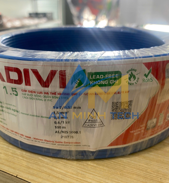 CÁP CADIVI CV/LF-1.5 -0.6/1KV
