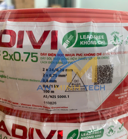 CÁP CADIVI VCMD/LF-2X0.75 -0,6/1KV