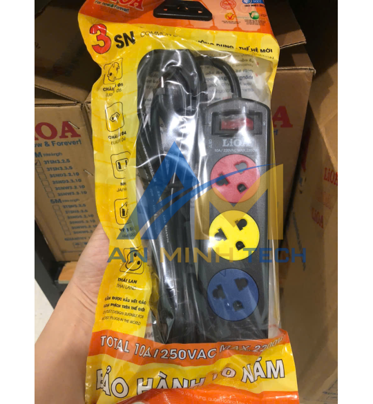 Ổ Cắm 3SND Dây 3mx2 10A