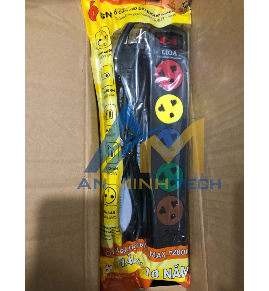 Ổ Cắm 6SND Dây 3mx2 10A