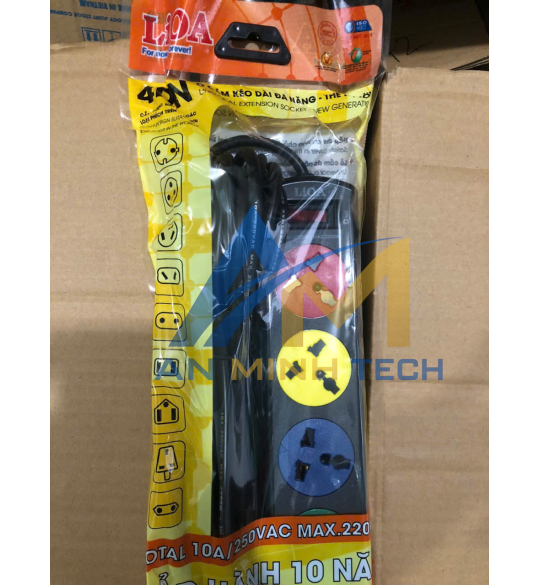 Ổ Cắm 4DND Dây 5mx2 10A