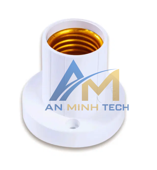 Đui đèn E27 xoay đa năng trắng có vít NAE4590WM1